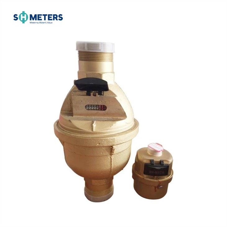 ISO Small Size Body Brass Piston Volumetric Water Meter 25mm
