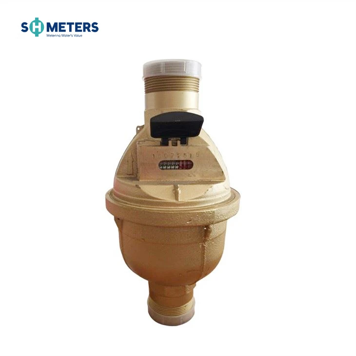 ISO Small Size Body Brass Piston Volumetric Water Meter 25mm